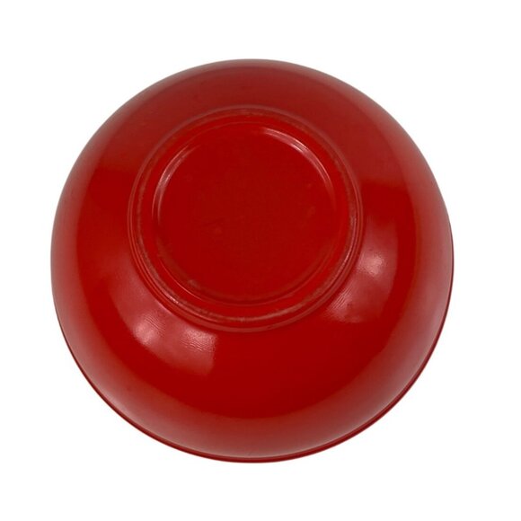 McKee Beaded Edge Milk Glass Red/Orange Large Mixing Bowl 11.25" - Picture 7 of 12